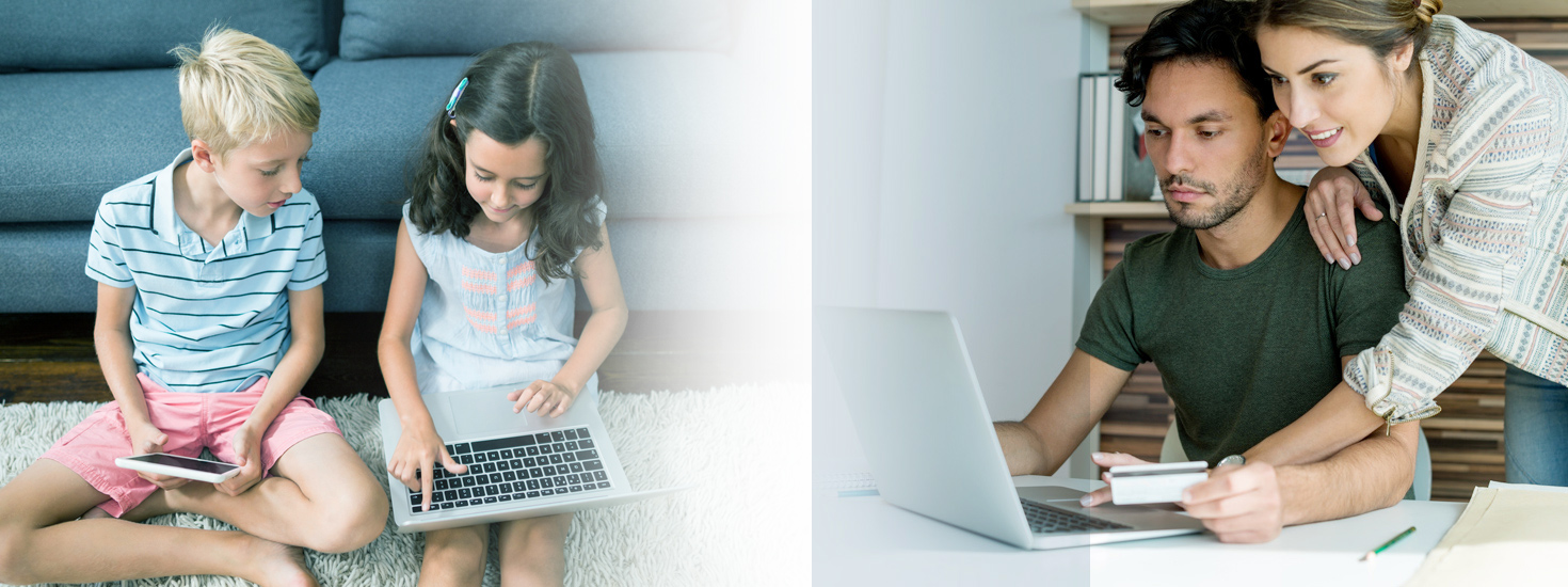 Family Pictures with Computer