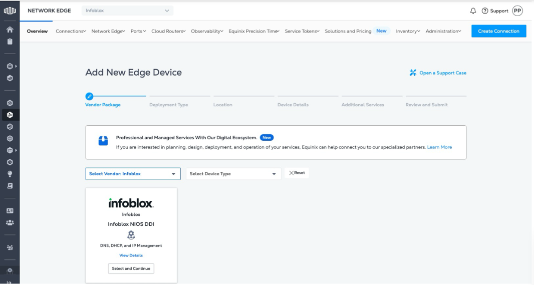 Figure 1. Infoblox NIOS DDI on Equinix Network Edge