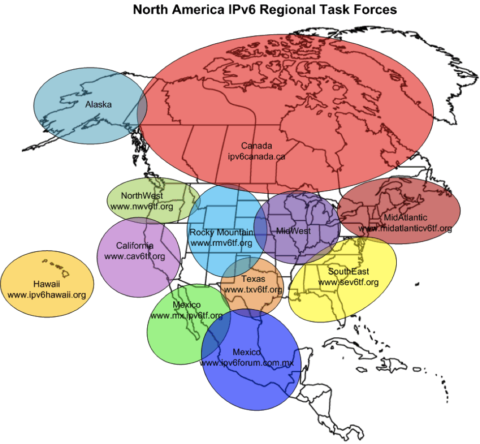 IPv6 USA Map